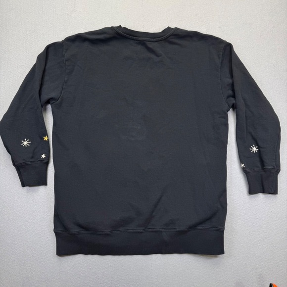 Johnny Was J19522-2 Black Embroidered Celestial Floral Sweatshirt Womens Small - Picture 8 of 9